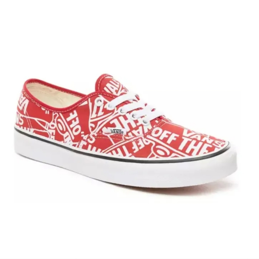 Vans  slip on otw repeat rd/wht slip on vans off the wall Size 10.5